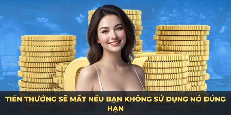 Tiền thưởng sẽ mất nếu bạn không sử dụng nó đúng hạn.